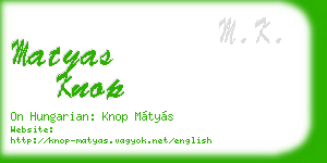 matyas knop business card